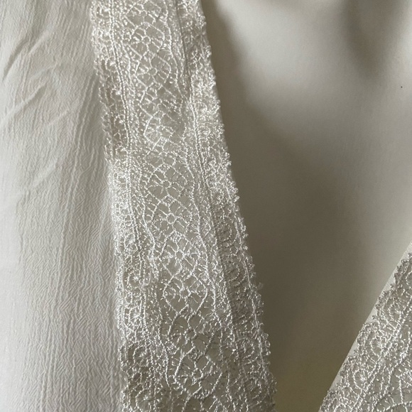 Libby Edelman Women’s White Lace Y2K Handkerchief Dress Size Large Bridal Party - Picture 7 of 9